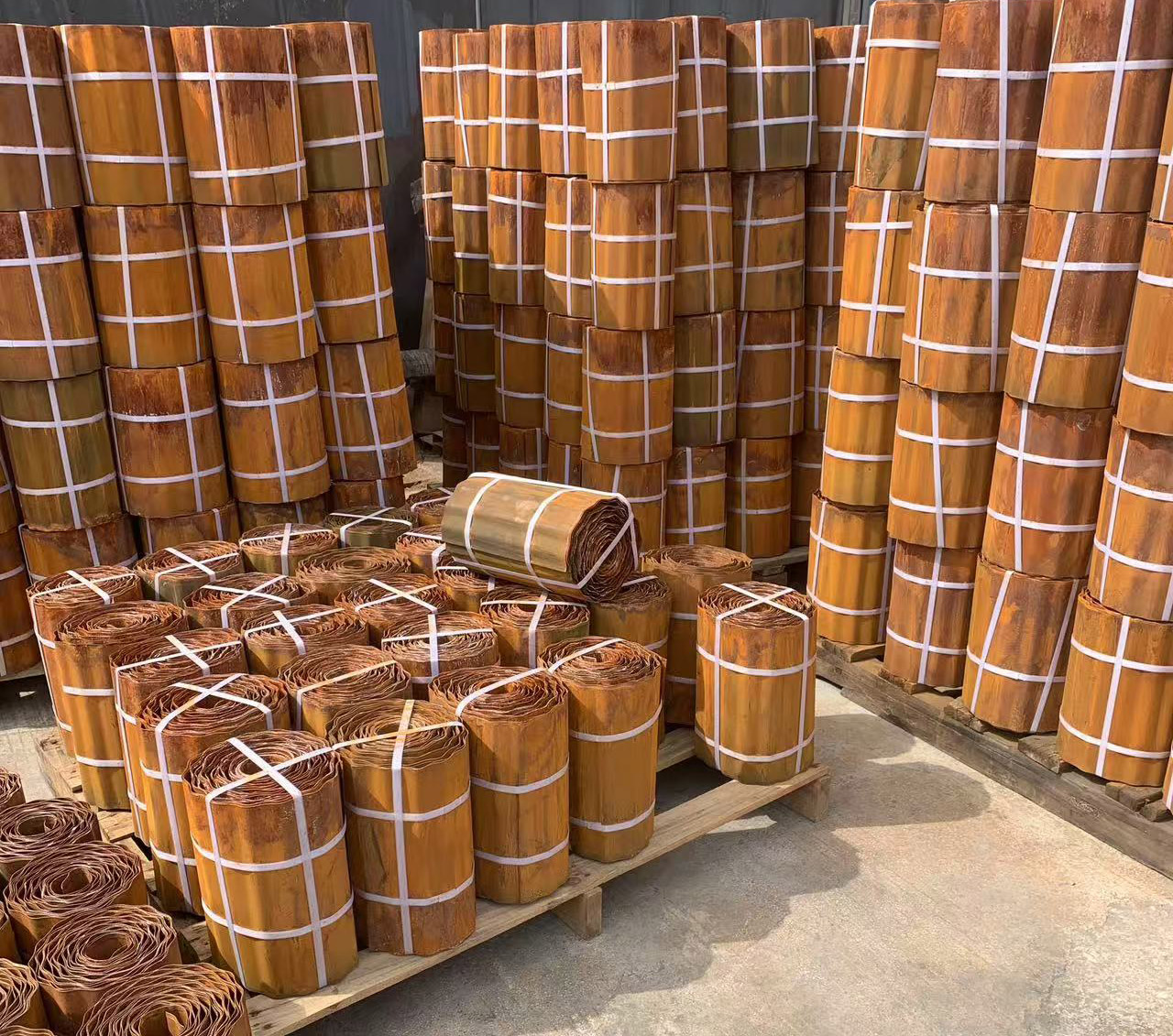 天台耐候钢花园围边