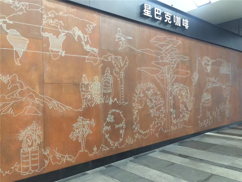 天台耐候钢幕墙